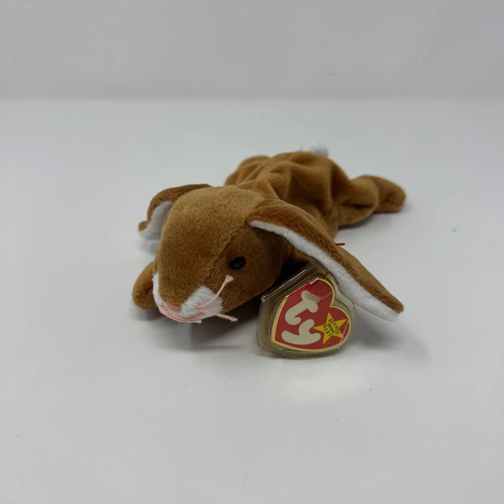 NWT 1995 The Beanie Baby Babies Collection Ears the Rabbit Retired P.E. Pellets‎